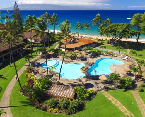 Oceanfront Pool Aerial